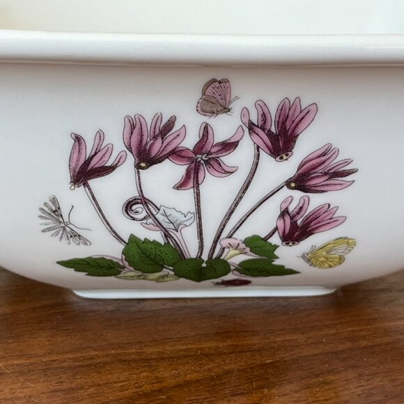 Portmeirion Botanic Garden Pansy 6.5" Square Bowl Cereal Soup Replacement Viola - Picture 12 of 13